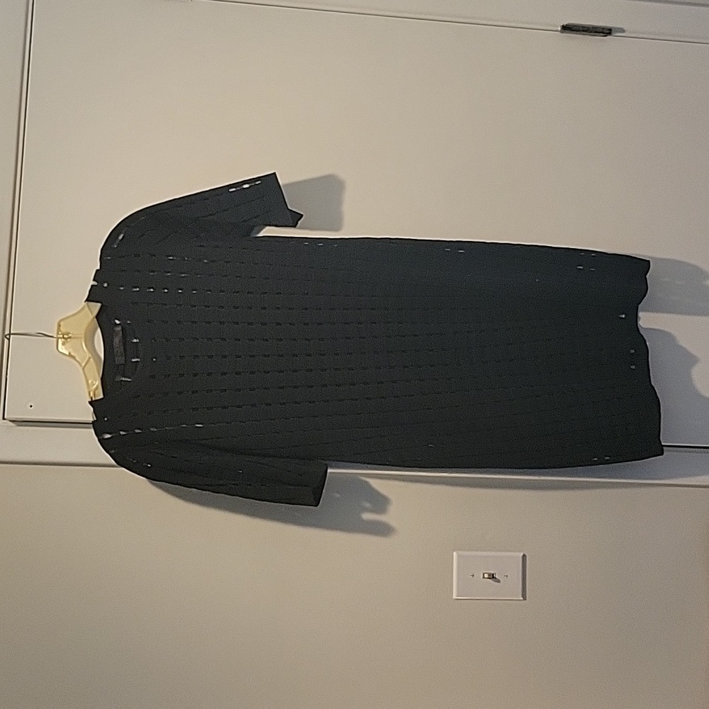 Barely worn! Calvin Klein collection black open grid knit dress. Size M/8